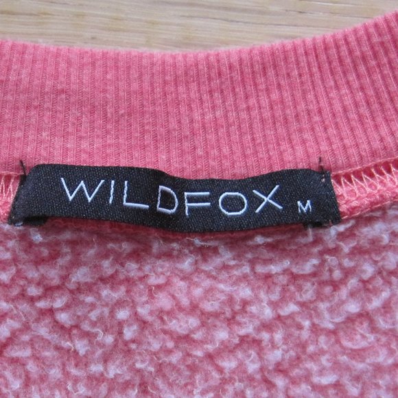 Wildfox Couture Lip Service Sweatshirt Red Boxy Pullover Sweater Top M - Picture 8 of 13